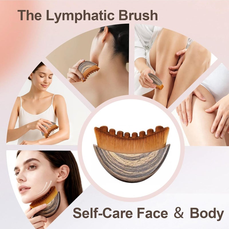 Fvaql New Lymphatic Contour Face Brush，Lymphatic face Brush for Sculpting – Anti-Puffiness Detox & Lift Improves Skin Glow，Ergonomically Designed to Fit The Skin Precisely and Relieve Fatigue - Image 4